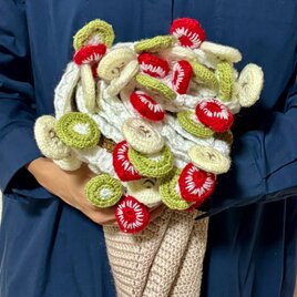 【オーダーOK】いちごクレープマルチカバー かぎ編み ギフト スイーツ