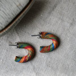 nijiピアス　orange green gold pinkの画像