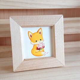 複製ミニイラスト「こぎつねちゃんからの贈りもの」の画像