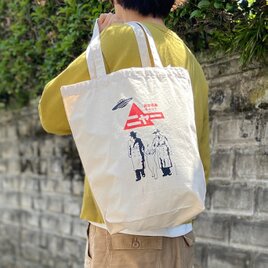 超常現象キャットニャー ショルダー トートバック　ナチュラルの画像