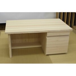 50%OFF 紀州檜（ひのき）　『デスク　片袖引き出しタイプ』 脚取り付け可能 家具 リビング 和室 学習机 紀州職人づくり