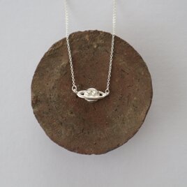 【Silver925】Little Saturn necklaceの画像