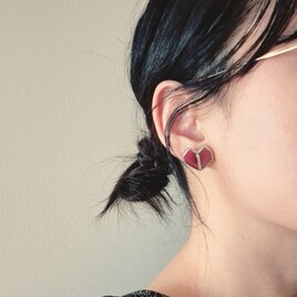 Heart petal earring/ smork pinkの画像