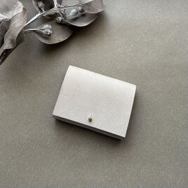 half wallet / 二つ折り財布〝ALASKA〞〖アイボリー〗〖受注制作〗の画像