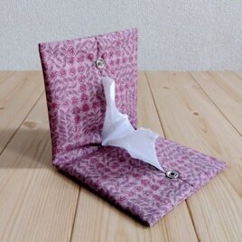 リバティ　携帯ティッシュケース　BOXティッシュから詰替え　スリーピングローズ　ベリーピンク　　244の画像