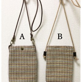 裂き織り　スマホポーチ（A/B）スマホケース　の画像