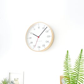 KATOMOKU plywood clock 24 ナチュラル km-150NARCS 電波時計 木製 曲げわっぱの画像