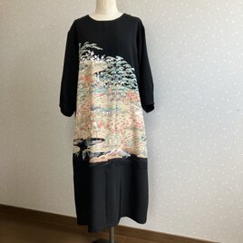 No152コクーンシルエットワンピース留袖ドレスフリーサイズ