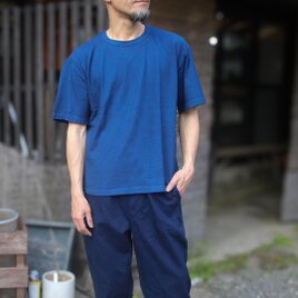 草木染　organic cotton  Tee / 群青色 / 男女兼用3サイズの画像