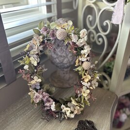 オーバルリース　ポンポンローズの画像