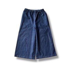ストレッチデニム　ワイドパンツ【送料込み】8オンスデニム　ネイビーの画像