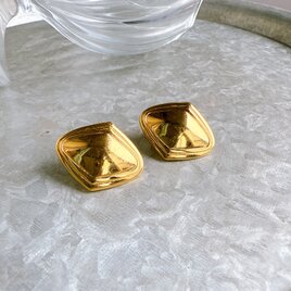 YM173-【 Monet 】モネ・ヴィンテージイヤリング Gold Tone Diamond Style Earringsの画像