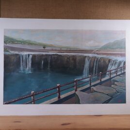 アクリル「原尻の滝」