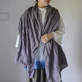 草木のcotton shawl / 淡藤色