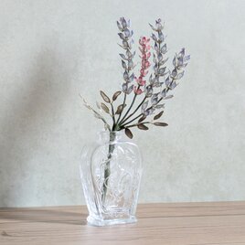 ラベンダーのインテリアフラワー｜光を透かすディップフラワーの造花、雑貨