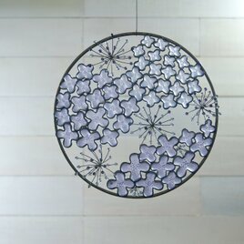 ガラスのリース［紫陽花］ＬLの画像