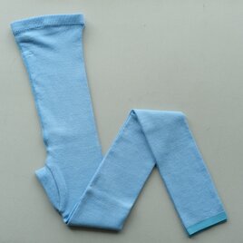 【new】リネンニットレギンス マチ付き（サックス）｜size S-Mの画像
