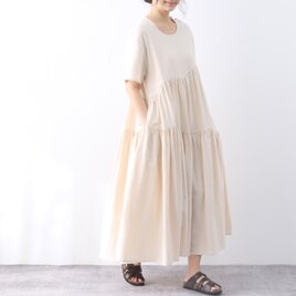 26色展開 コットン　ギャザーたっぷり　ゆったり　ロングワンピース ♪オーダーサイズ可の画像