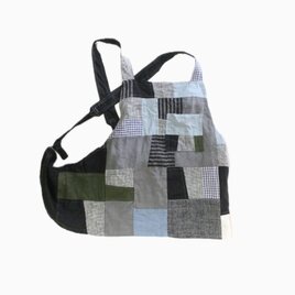 POJAGI LINEN100% SHORT PUT APRON c/#GRの画像