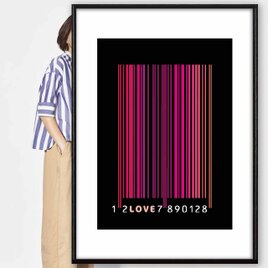 1，2，LOVE　送料無料 　イラスト　A4〜A0　ポスター　アートポスター　アートsei検索新着順　3539の画像