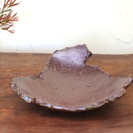 備前焼 ちぎり皿(幅約17cm)　sr8-031の画像