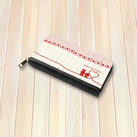 （送料無料）長財布【赤い糸（うさぎ）】（名入れ可）の画像