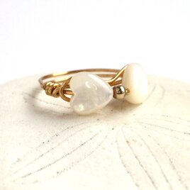 白蝶貝　Ribbon　Wire　Ringの画像