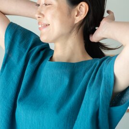 楊柳生地　セットアップ【Organic Cotton／クチナシの実染め】の画像
