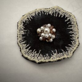 ★ ☆ ＊ ＊★ハンドメイドミナペルホネン⚮̈ jelly flower♡パールブローチの画像