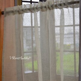 usamari様専用 商品ページ　リネンカフェカーテン　リノ　パリス　グレーの画像