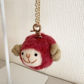 ふわふわラムキンバックチャーム　ベリーの画像