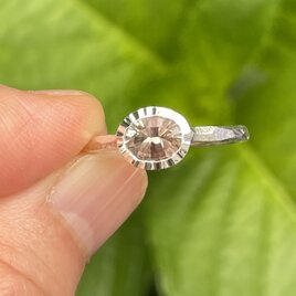 アメジスト ラウンド カボション フローラル 植物 ヴィンテージ