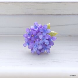 紫陽花の帯留め（パープル）Ｂの画像