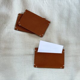 新作 タンニンなめし アンティーク コンパートメント カードケース 名刺入れ対応 レザー プレゼント 牛革 ブラウンの画像