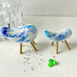POPなお盆・カラフル精霊馬コンビ（青飛翔色）中サイズのコピーの画像