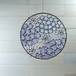 ガラスのリース［紫陽花］Ｌの画像