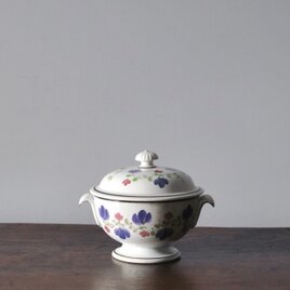 Creil&Montereau 花絵 ブイヨン ボウル フランス アンティーク 0502218の画像