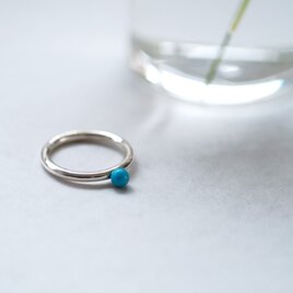 ターコイズ トルコ石 ピアス イヤリング シルバー925の画像