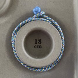 【腕サイズ18cm】組紐 くみひも　ブレスレット　ギフト　正絹　二重巻ブレスレット　アクア SEB9-Lの画像