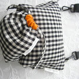 格子柄×RayonLinen 小ぶりのbag＆pouchの画像