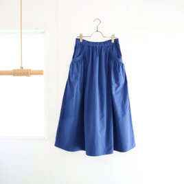 gather pocket skirt (blue)の画像