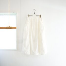 gather pocket skirt (white)の画像