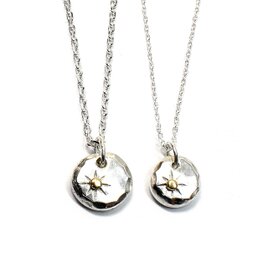 太陽模様 シルバー ペアネックレス ta-016の画像