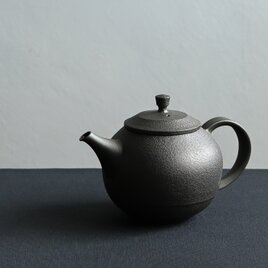 鉄化粧後手急須 丸型 中の画像