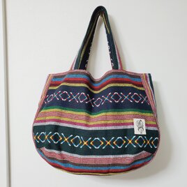 普段使いのマチたっぷりトートバッグ　メキシカンエスニックの画像