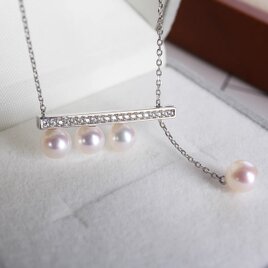 揺らぎ・S925純銀 天然パール ネックレス