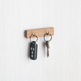 マグネットフック【オーク×真鍮】おしゃれ かわいい キーフック 木製 マグネット フックのコピーの画像