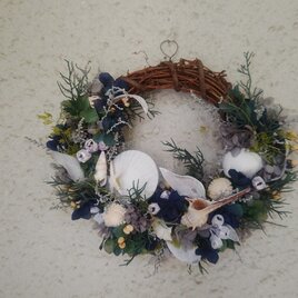 夏の貝殻wreathの画像