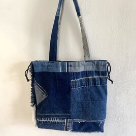 トートバッグ ビンテージファブリックパッチワーク tf-373g
