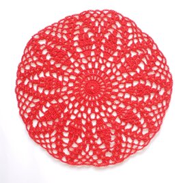 botan ドイリー 赤【24.0cm】の画像